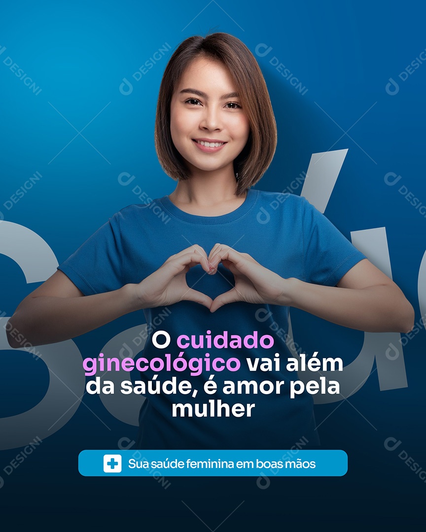 Clínica de Ginecologia O Cuidado Ginecológico Social Media PSD Editável
