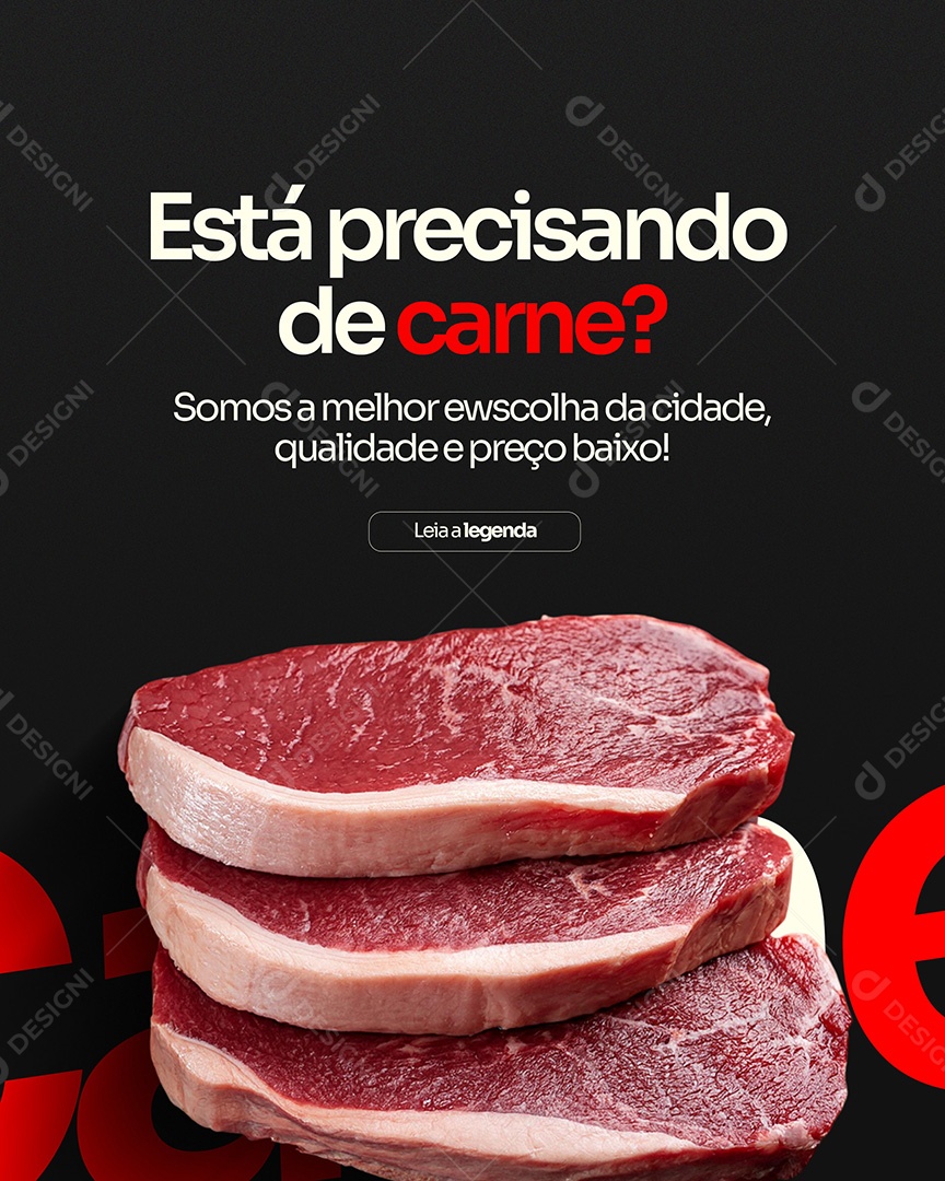 Açougue A Melhor Escolha da Cidade Social Media PSD Editável