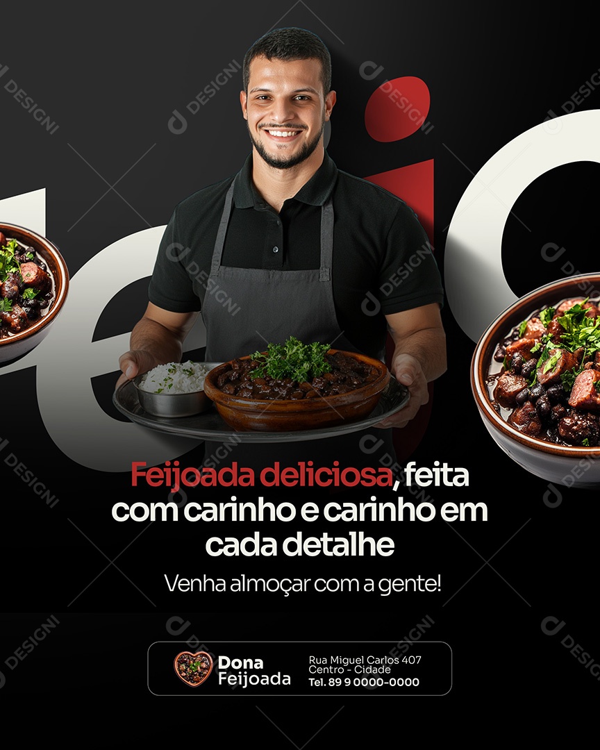 Feijoada Feita Com Carinho Social Media PSD Editável