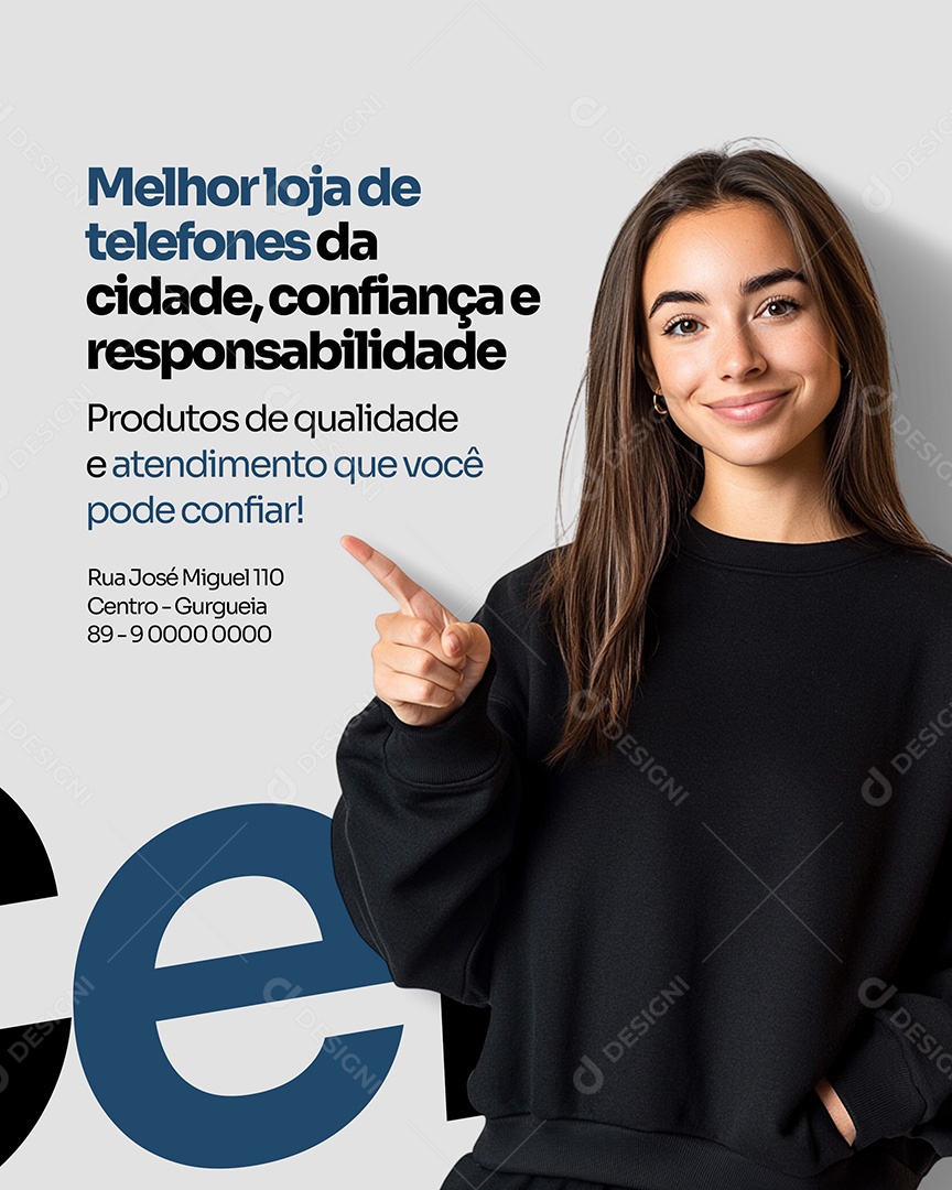 Loja de Celular Melhor Loja da Cidade Social Media PSD Editável