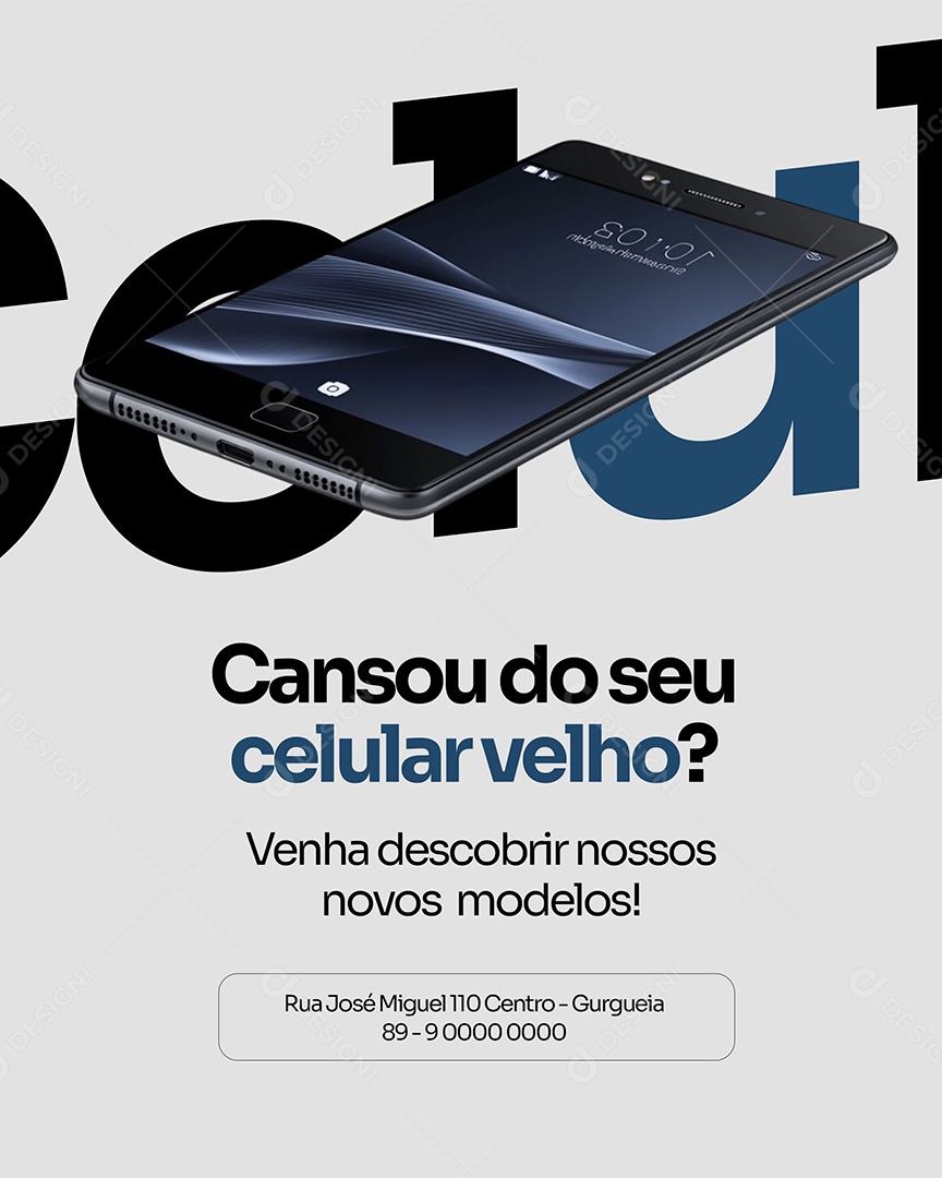 Loja de Celular Cansou do Seu Celular Velho Social Media PSD Editável