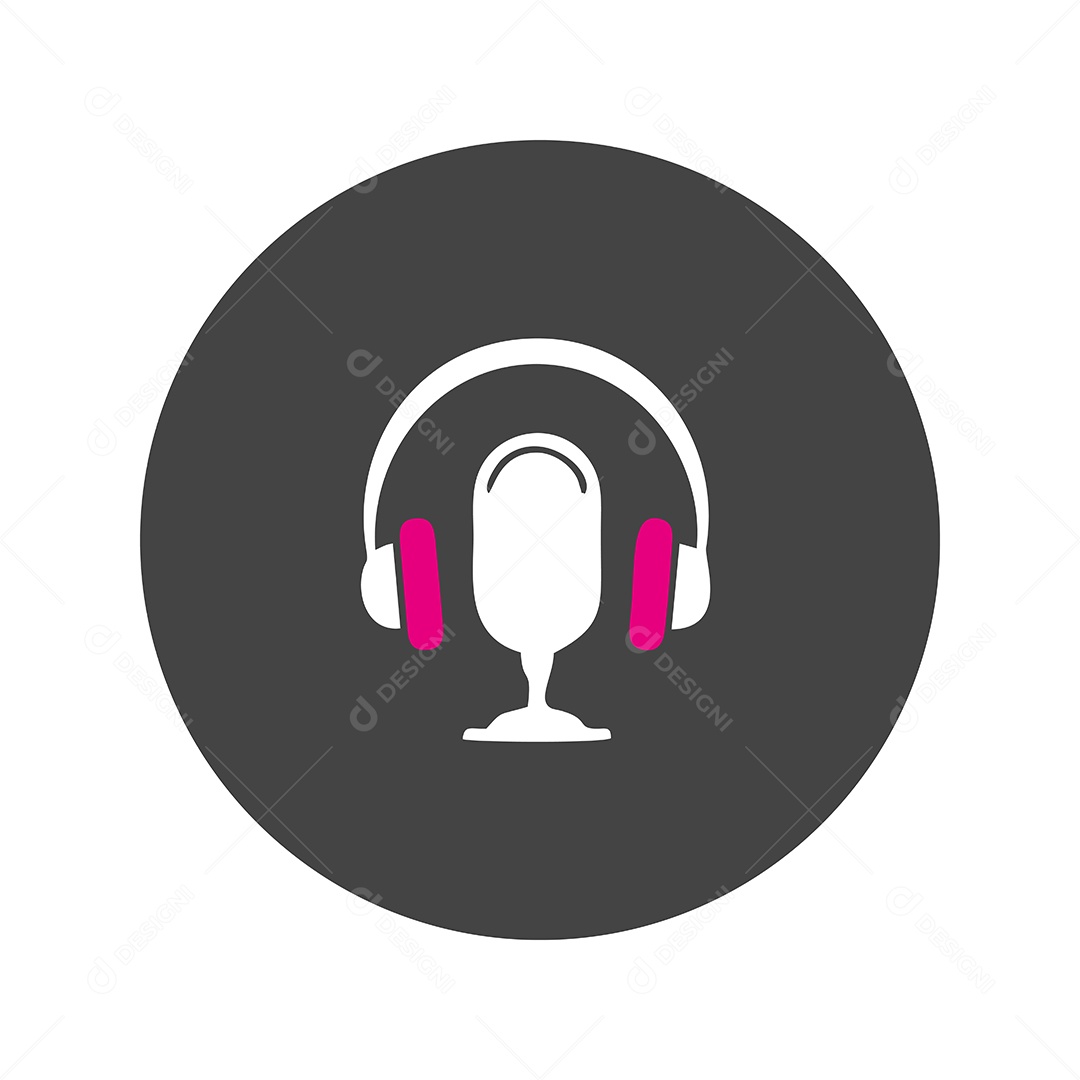 Modelo de Logo Podcast Vetor EPS