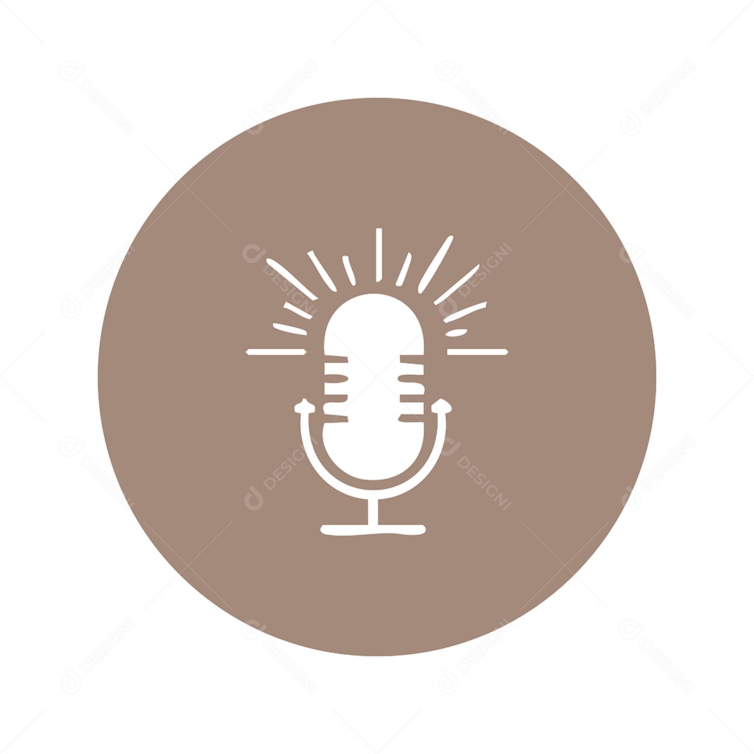 Modelo de Logo Podcast Vetor EPS