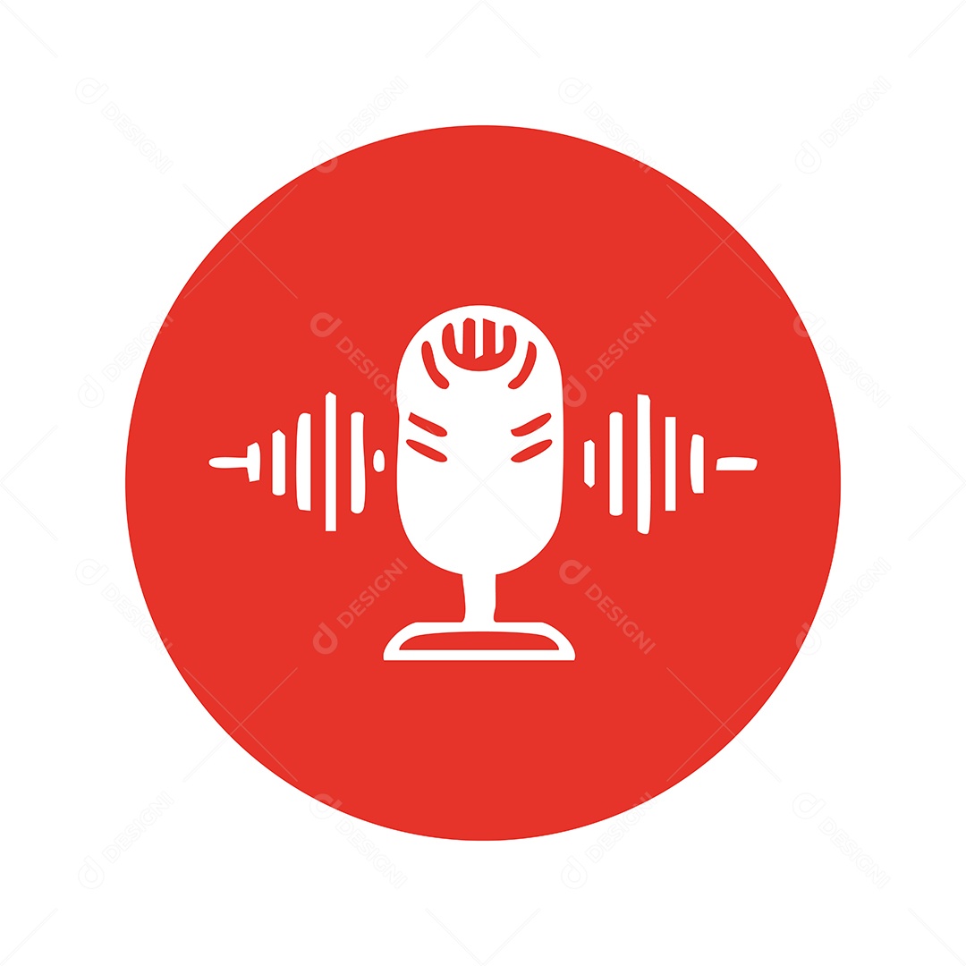 Modelo de Logo Podcast Vetor EPS