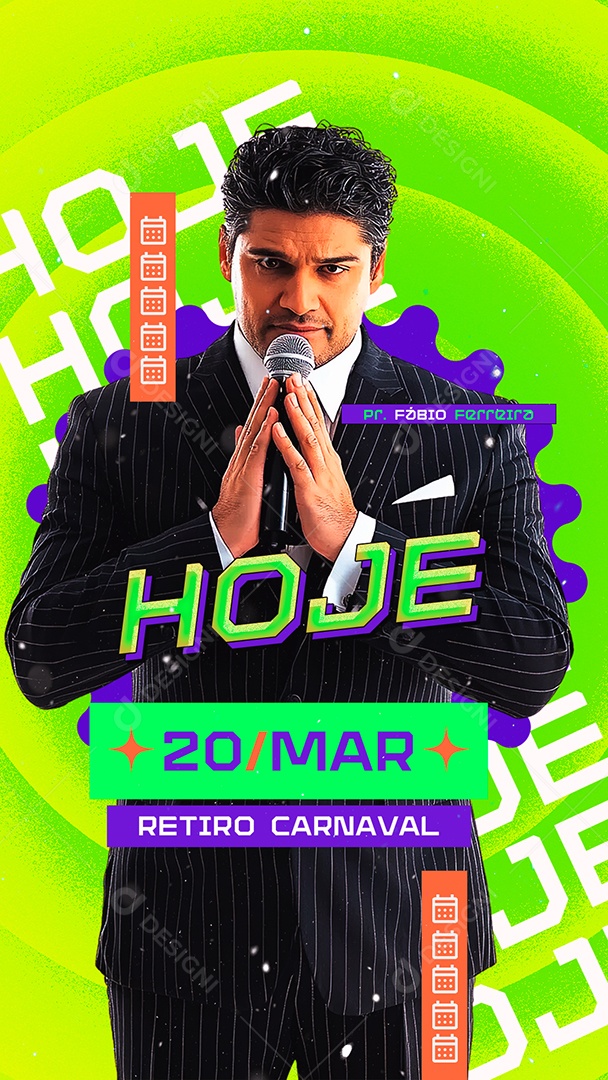 Story Flyer Agenda Retiro Carnaval Hoje Social Media PSD Editável