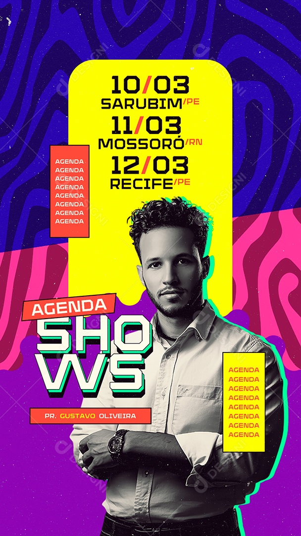 Story Flyer Agenda Retiro De Carnaval Agenda Shows Social Media PSD Editável