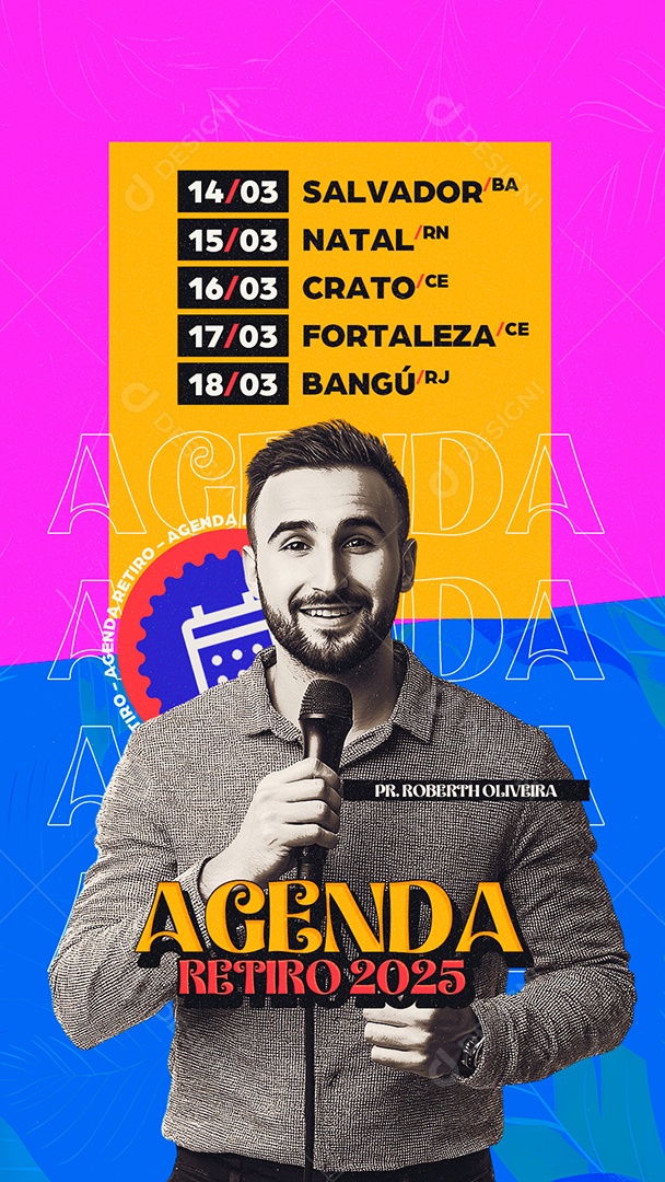 Story Flyer Agenda Retiro 2025 Carnaval Social Media PSD Editável