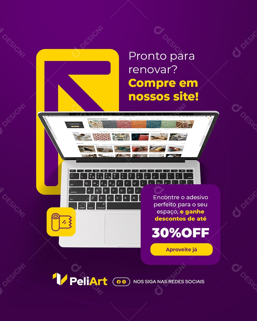 Empresa Pelicula Pronto para Renovar Social Media PSD Editável