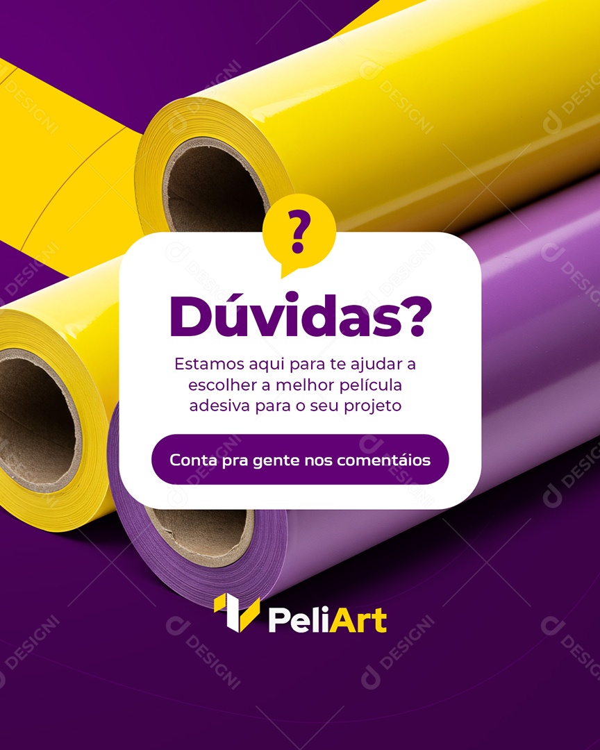 Empresa Pelicula Dúvidas Social Media PSD Editável