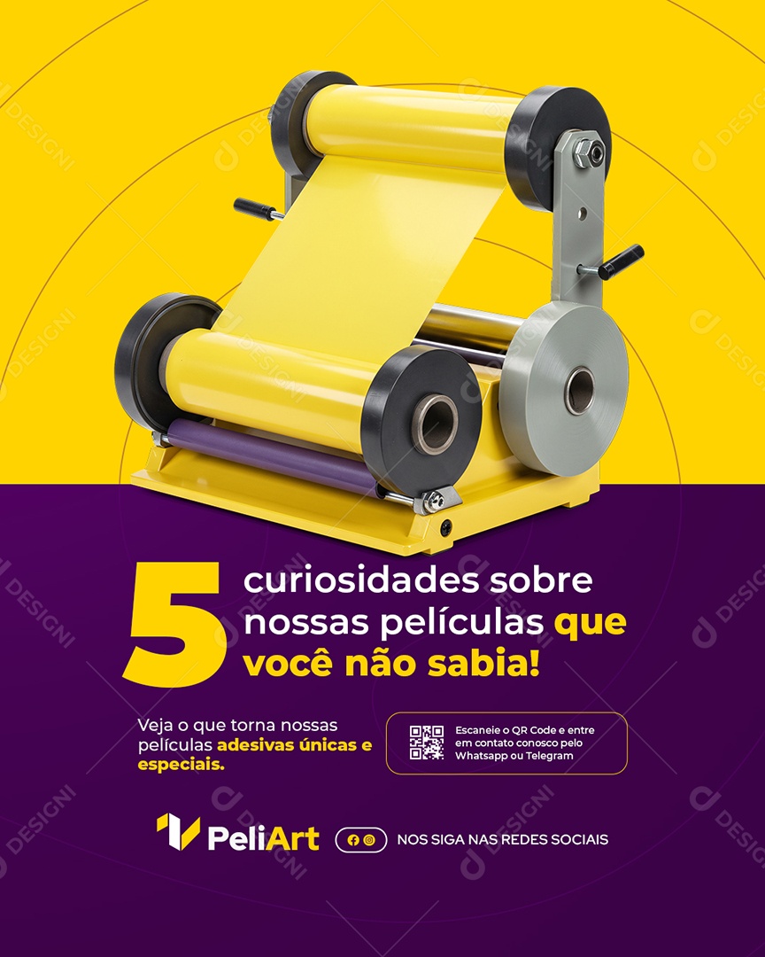 Empresa Pelicula Cinco Curiosidades Sobre Nossas Películas Social Media PSD Editável