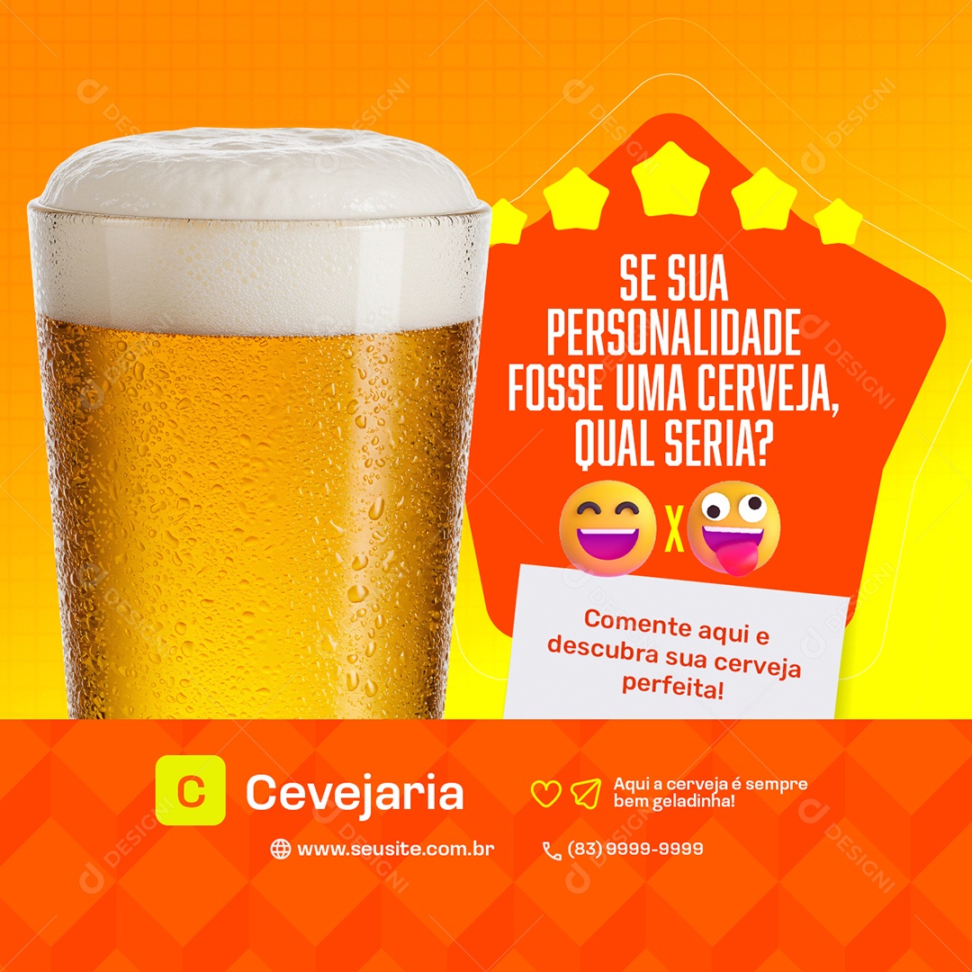 Cervejaria Se Sua Personalidade Fosse Uma Cerveja Social Media PSD Editável