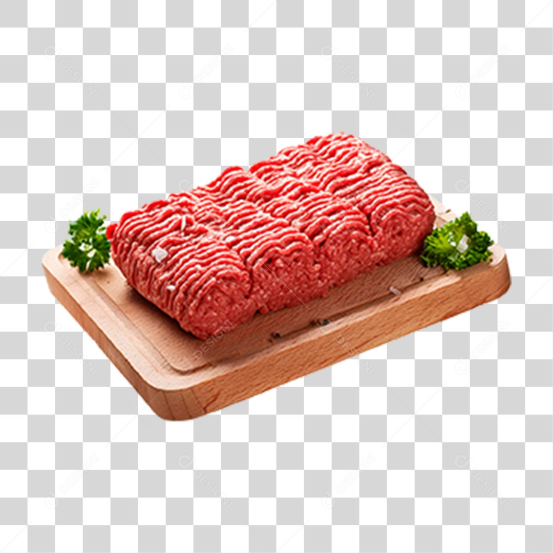 Carne Moída Sobre Tábua PNG Transparente