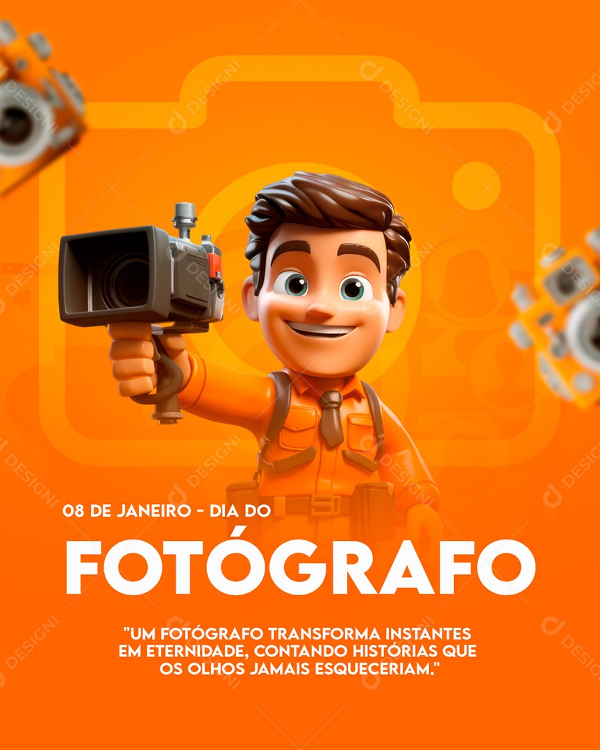 Dia Do Fotógrafo Contando Histórias Social Media PSD Editável
