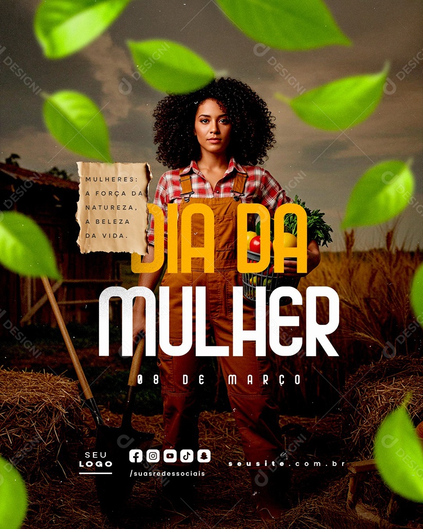 Social Media Dia da Mulher 08 de Março PSD Editável