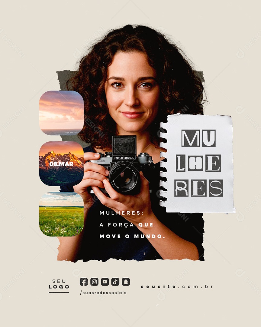 Dia das Mulheres 08 de Março Social Media PSD Editável