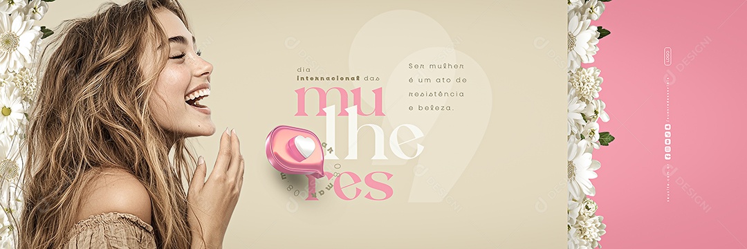 Carrossel Dia Internacional Das Mulheres 08 de Março Social Media PSD Editável