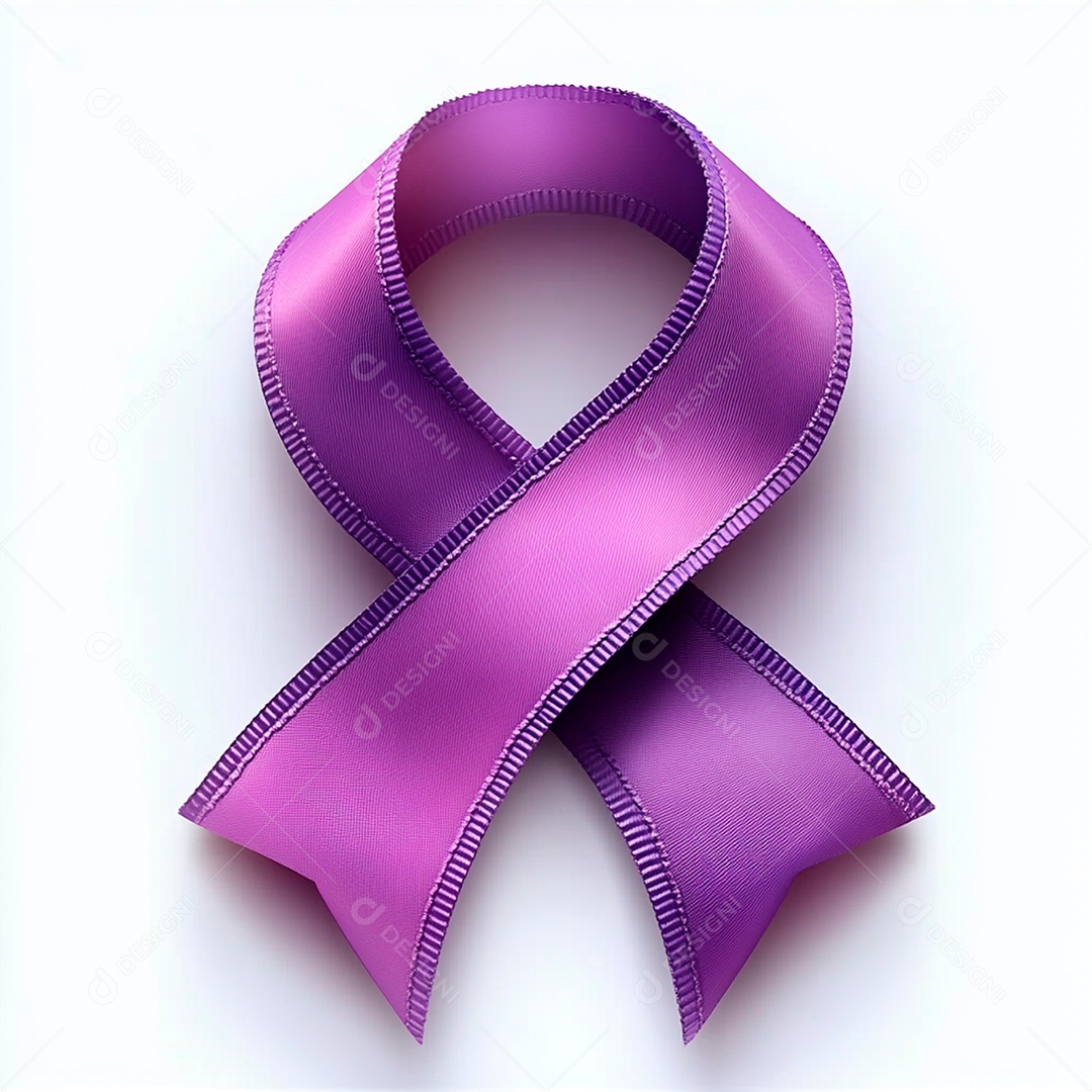 Símbolo de março roxo fundo branco