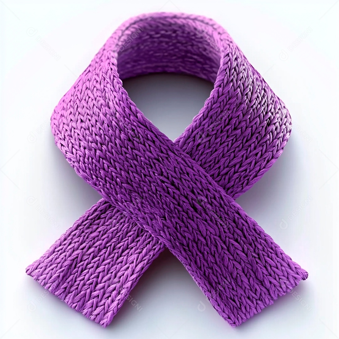 Símbolo de março roxo fundo branco