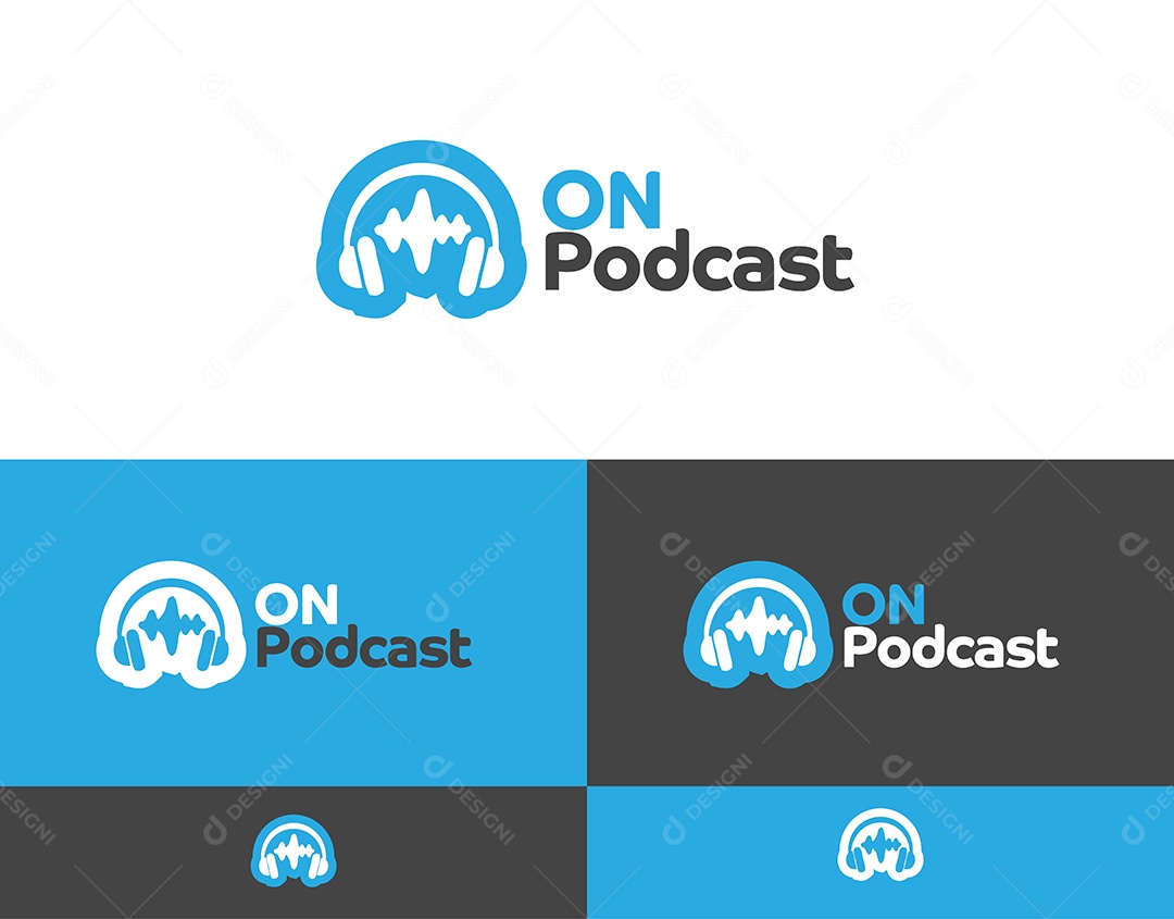 Modelo de Logo Podcast Vetor EPS