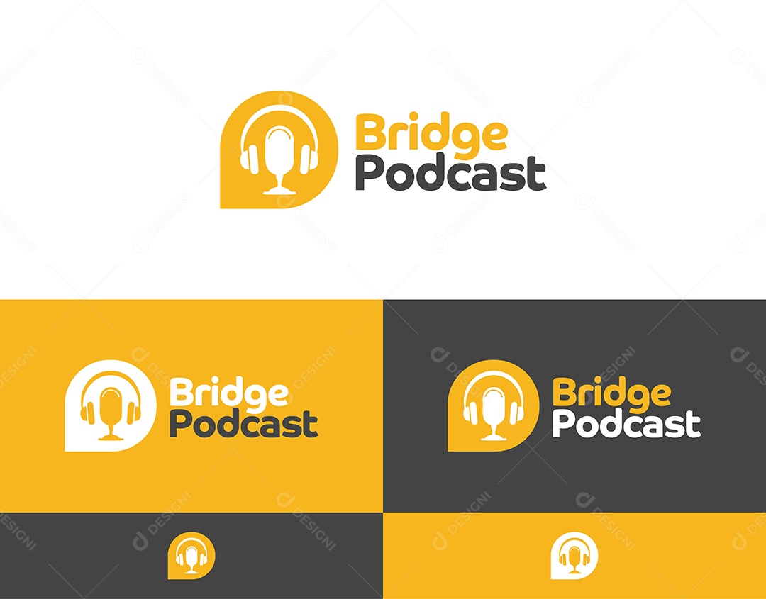 Modelo de Logo Podcast Vetor EPS