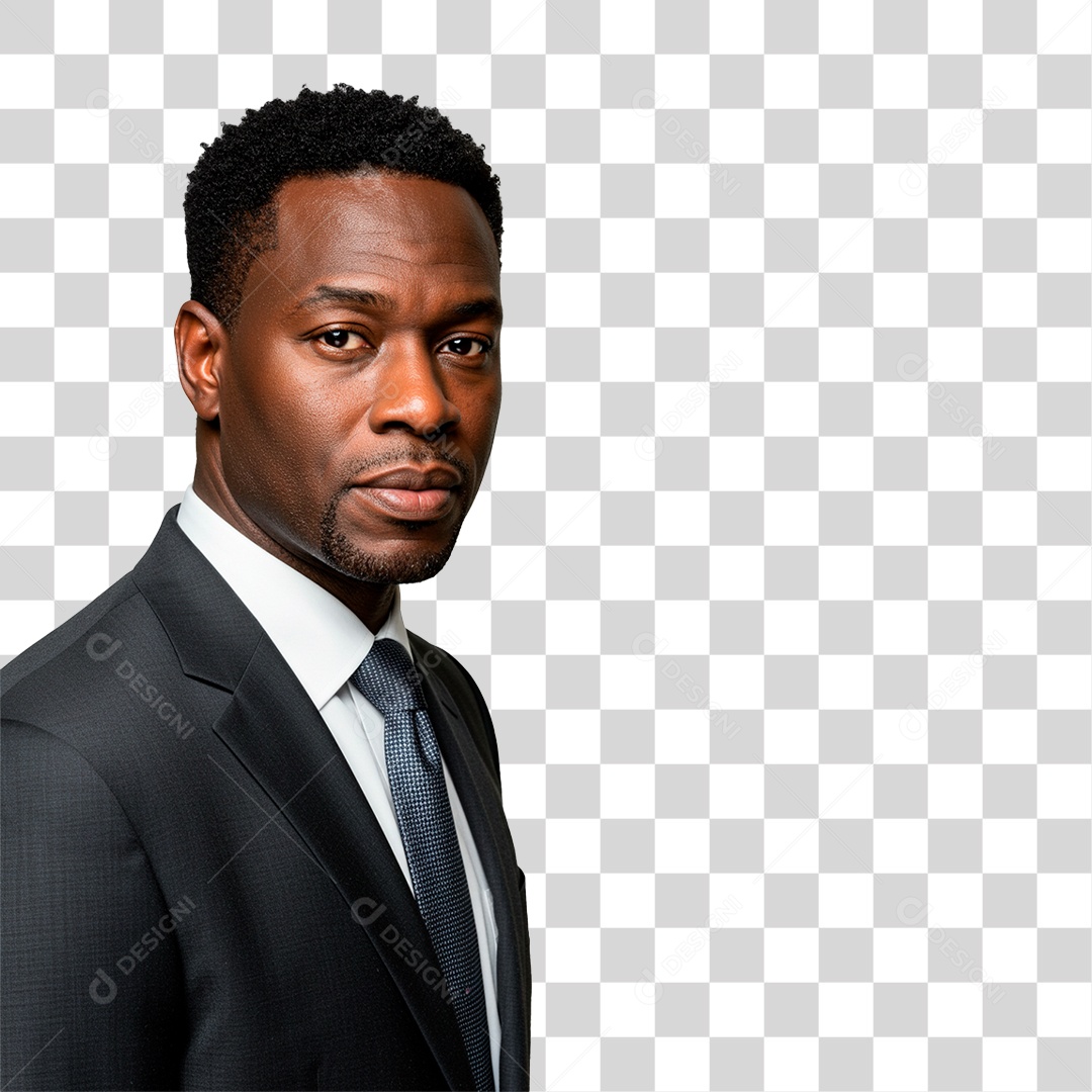 Homem Negro de Terno Empresário Escritório Empresa PNG Transparente