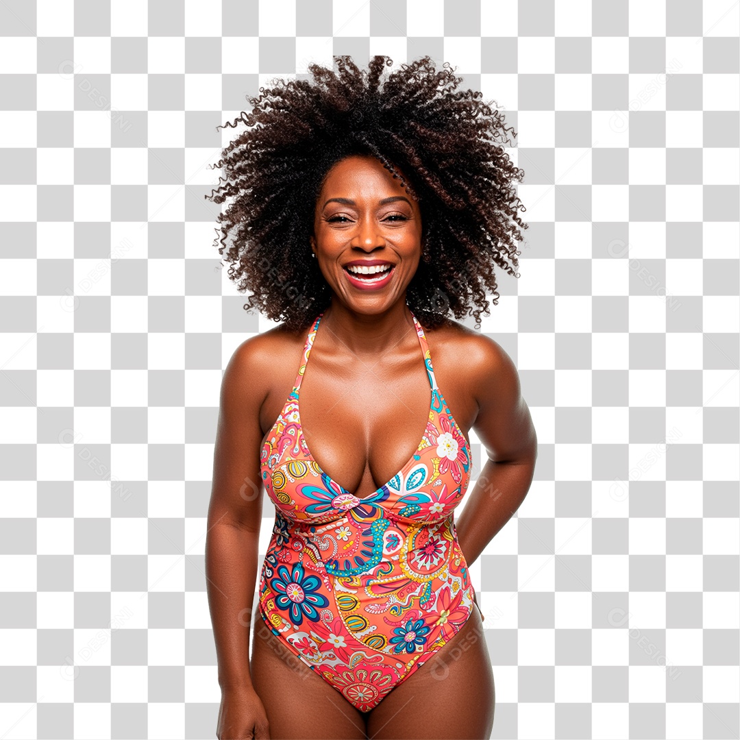 Mulher de Maiô PNG Transparente