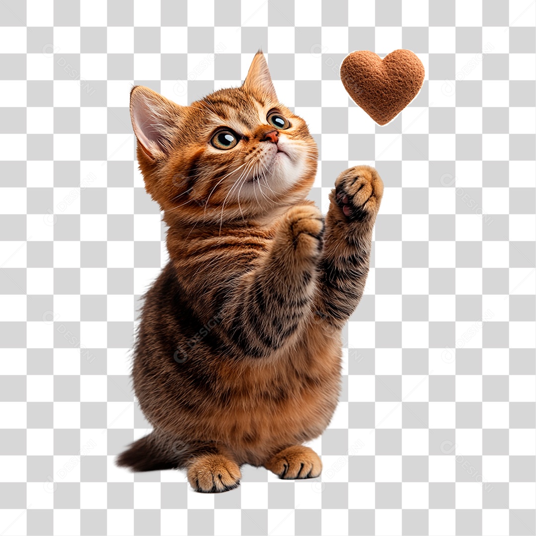 Gato Rajado PNG Transparente