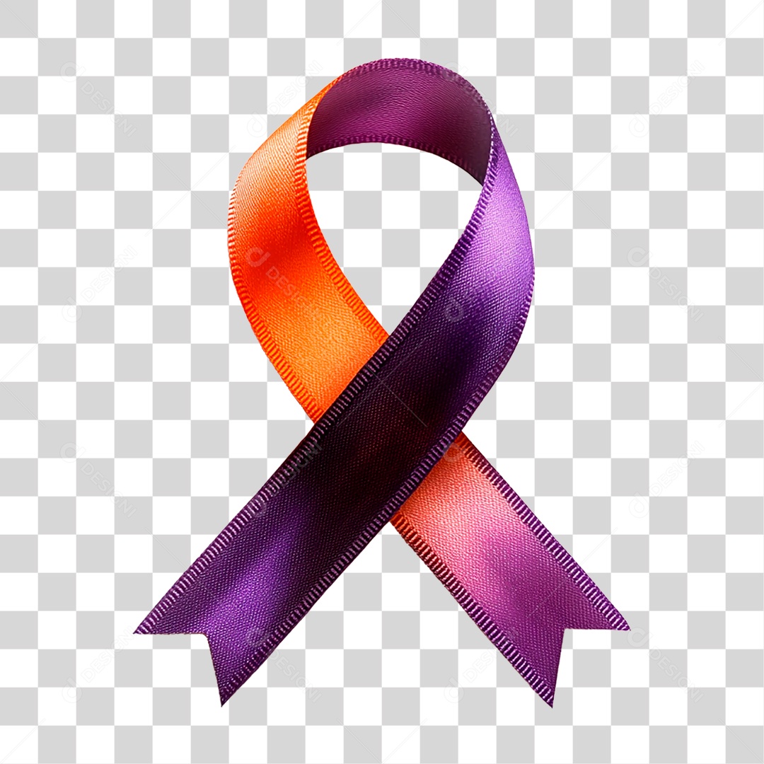Fita Roxa e Laranja PNG Transparente