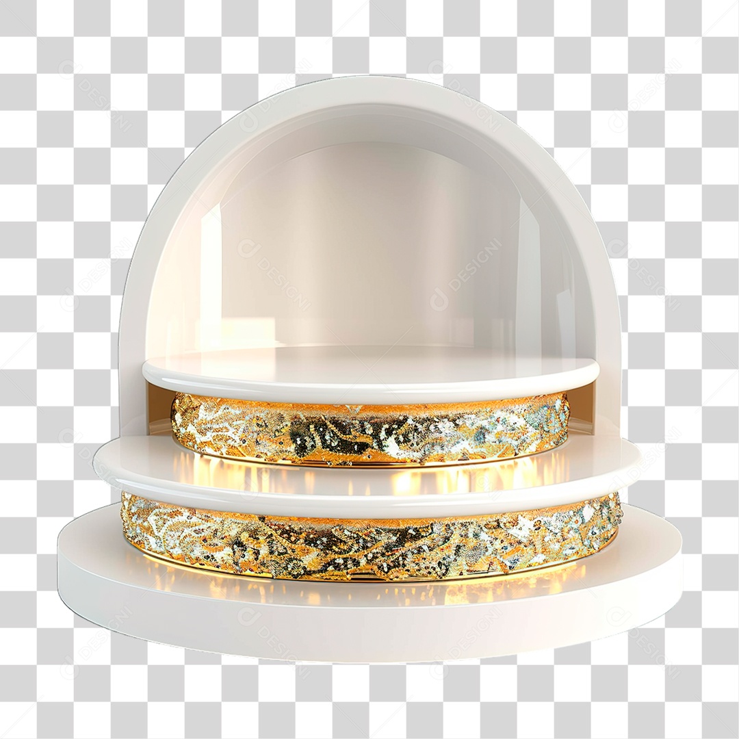 Pódio Dourado PNG Transparente