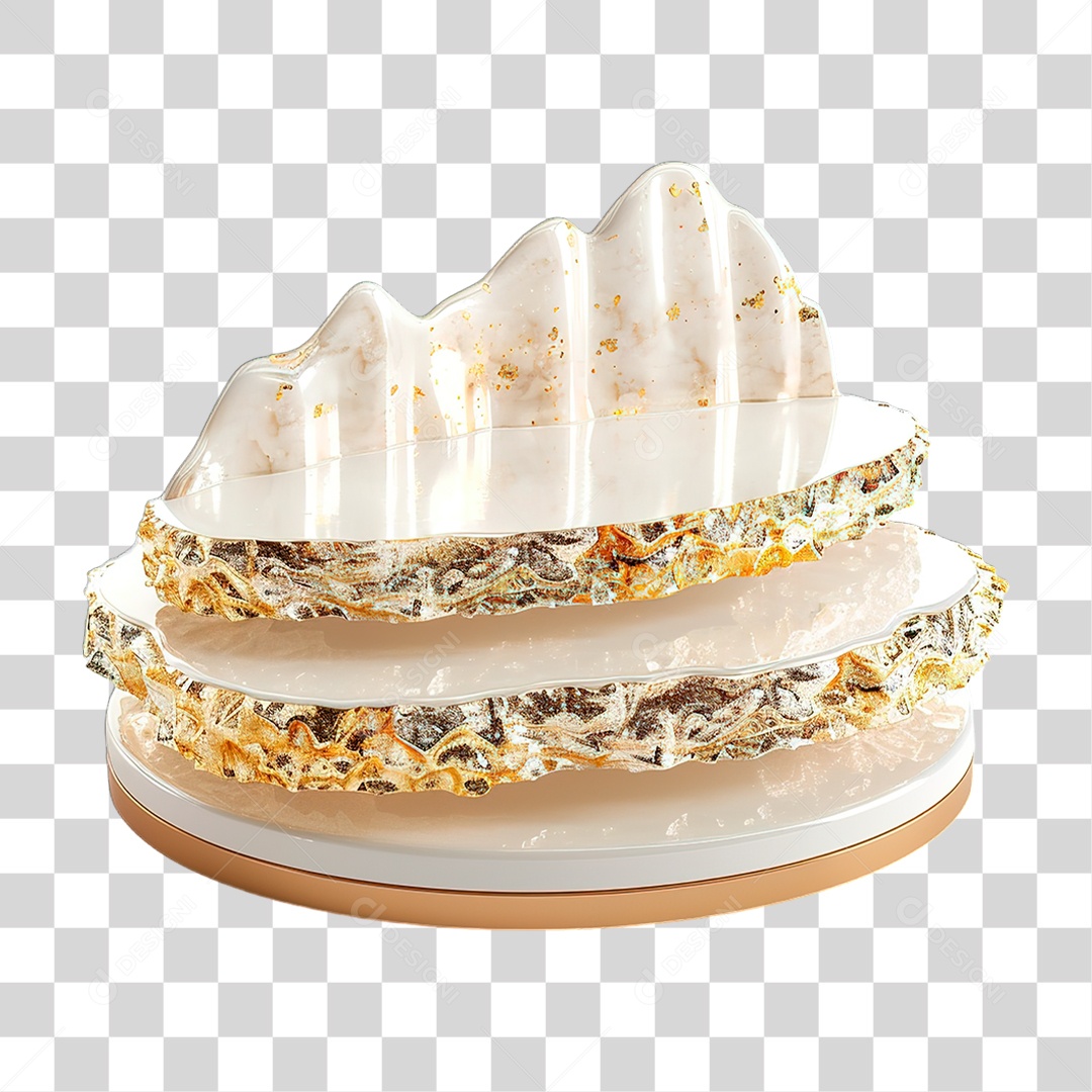 Pódio Dourado PNG Transparente