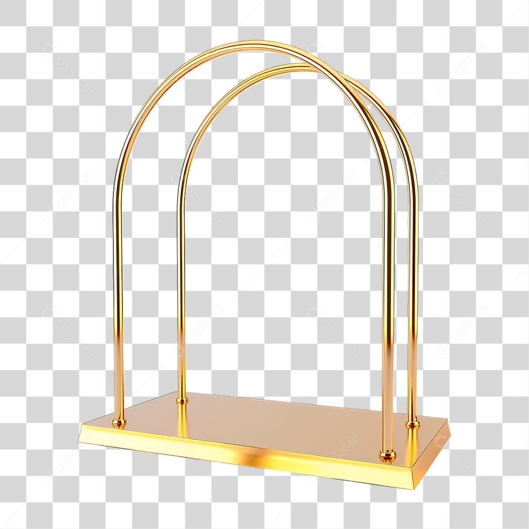 Pódio Dourado PNG Transparente