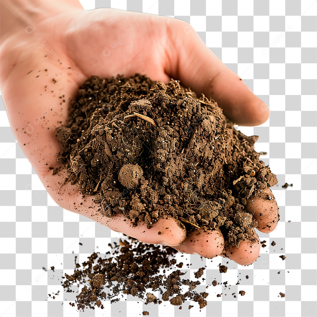 Mão Segurando Fertilizante PNG Transparente