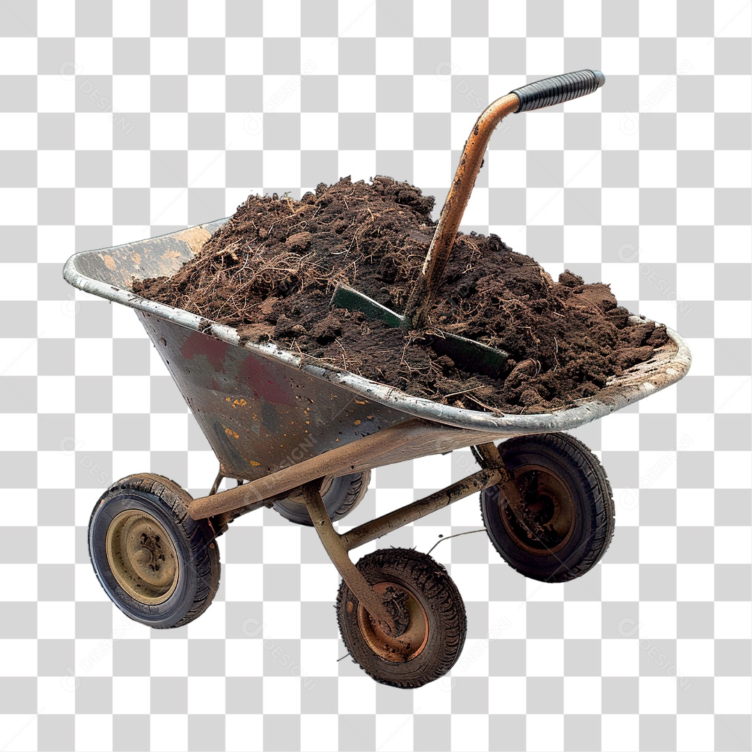 Carrinho de Terra PNG Transparente