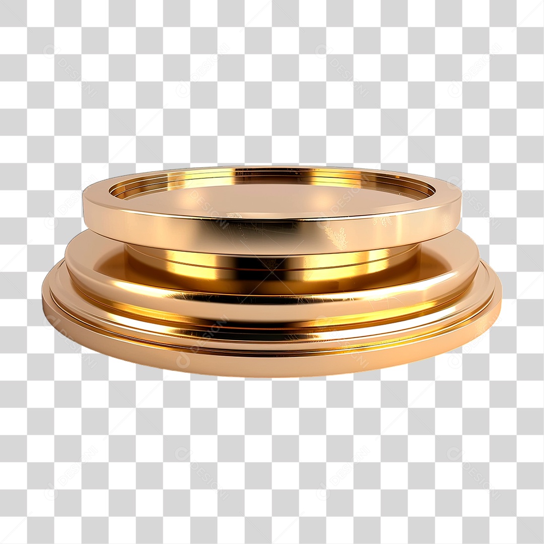 Pódio Dourado PNG Transparente