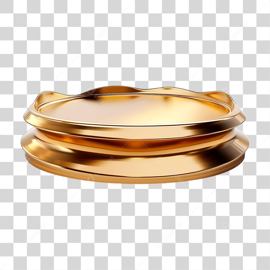 Pódio Dourado PNG Transparente
