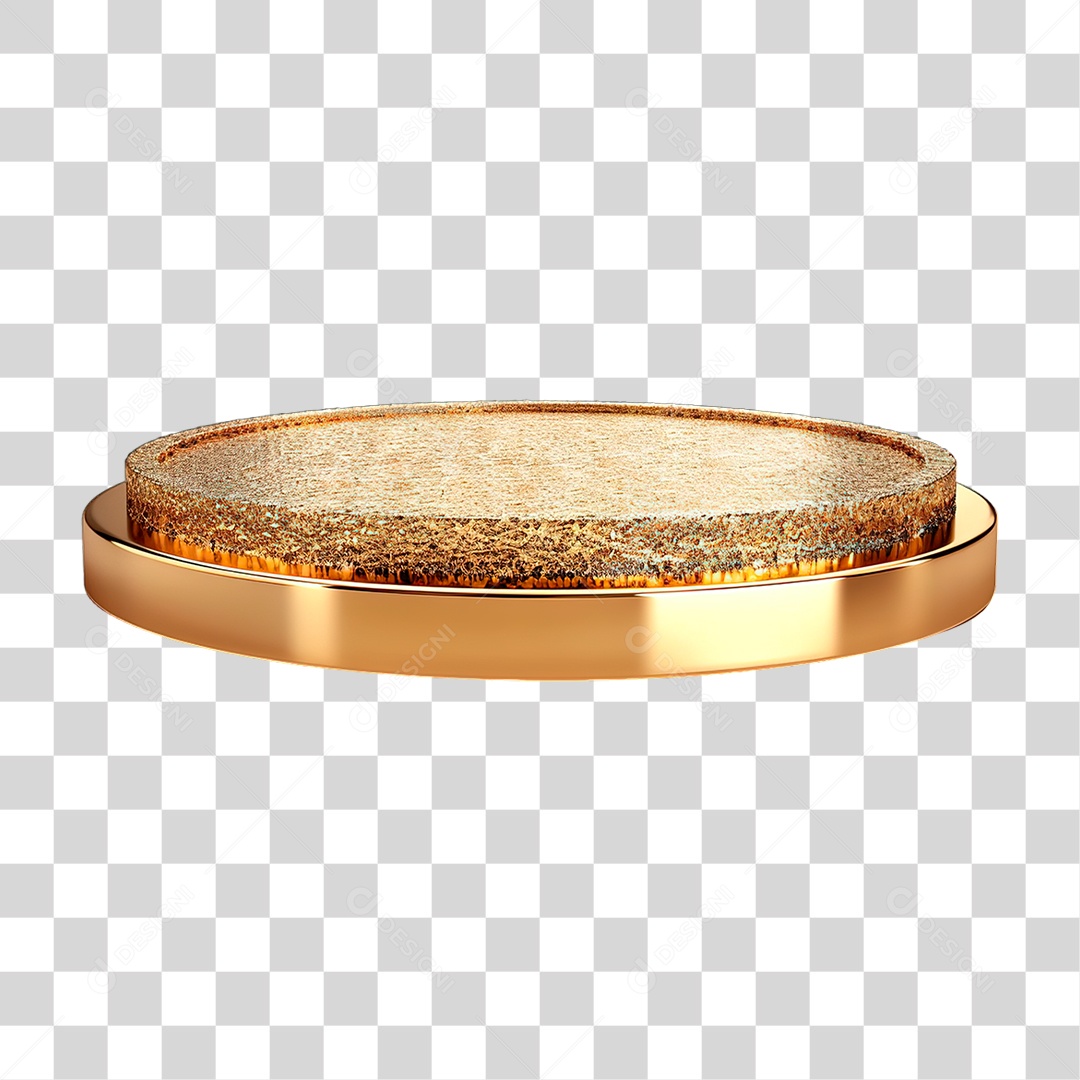 Pódio Dourado PNG Transparente