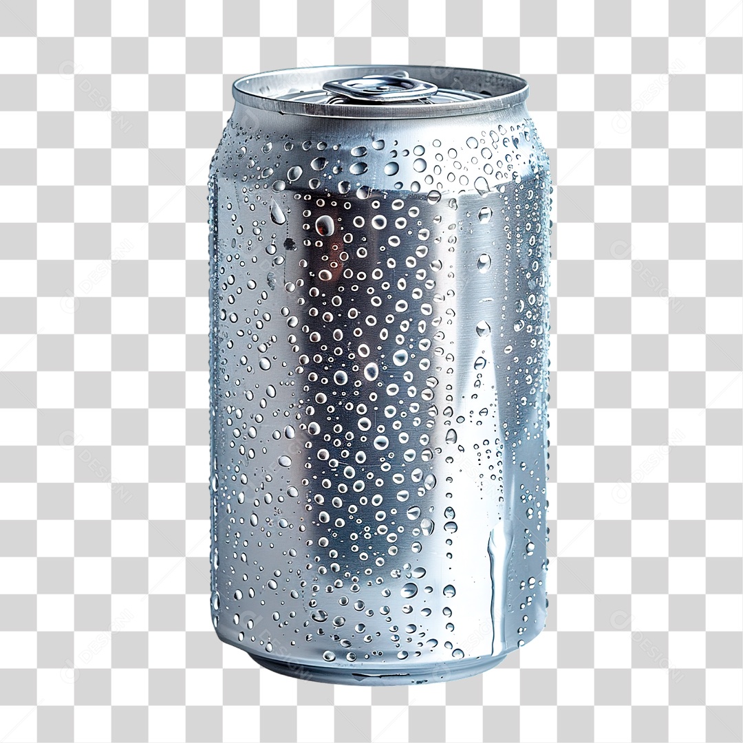 Lata Cinza PNG Transparente