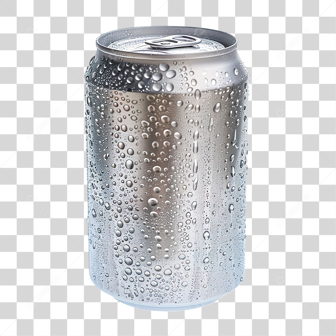 Lata Cinza PNG Transparente