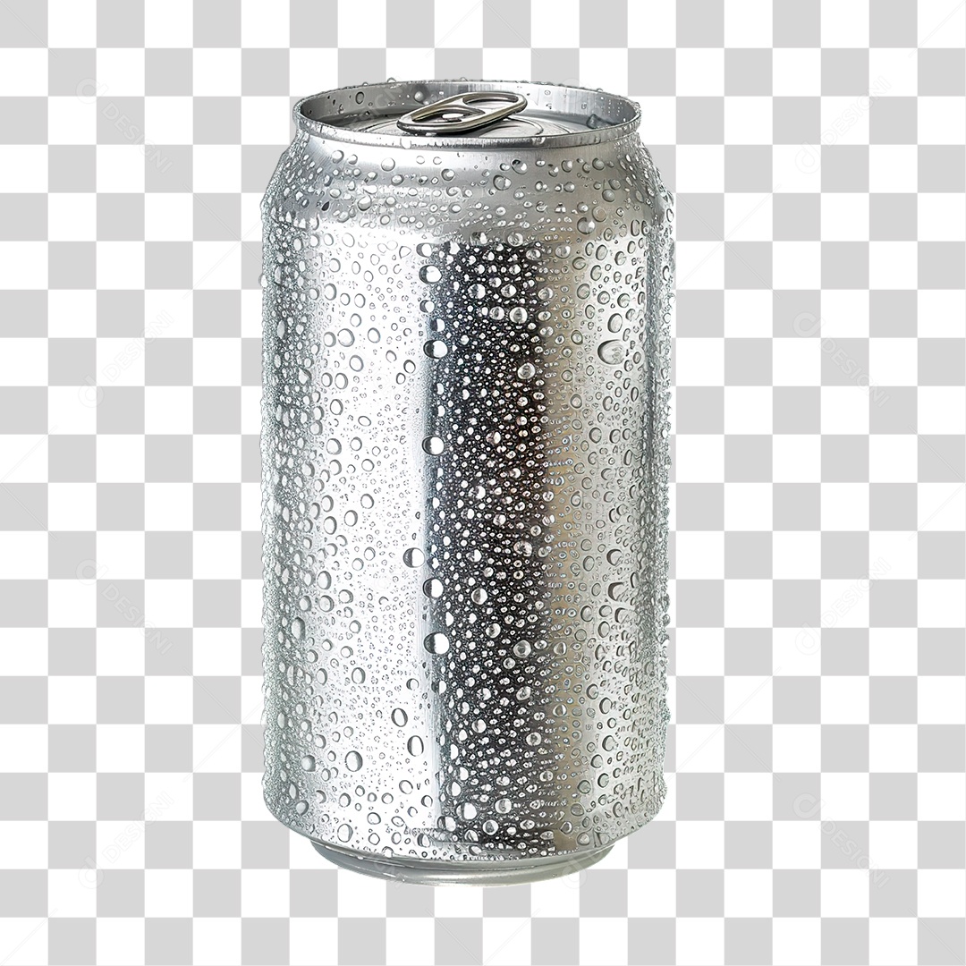 Lata Cinza PNG Transparente