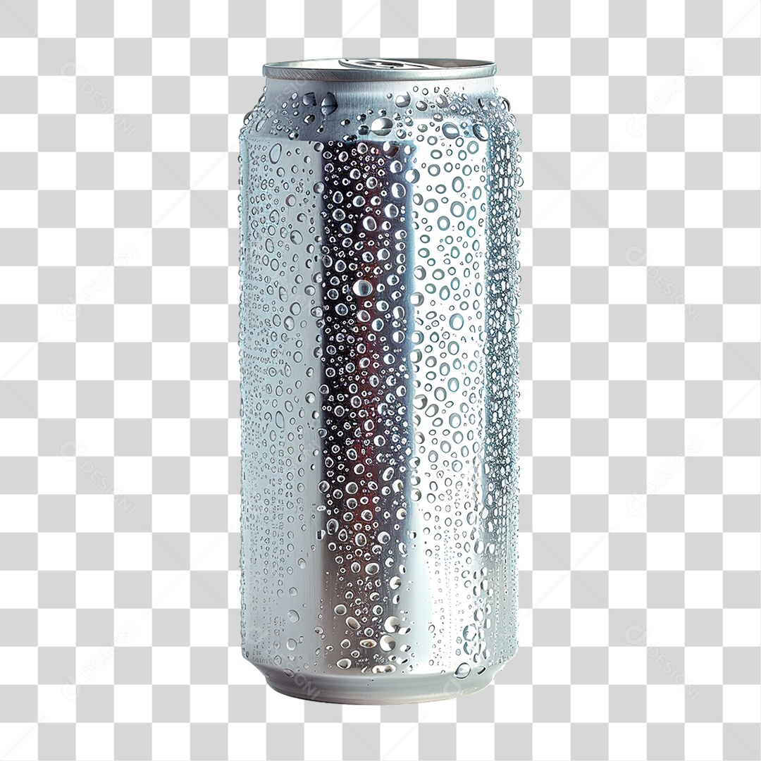 Lata Cinza PNG Transparente