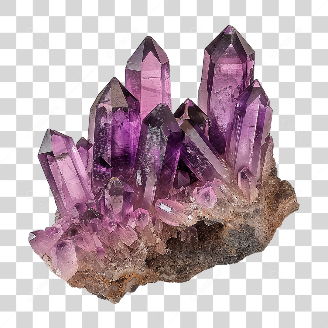 Cristal Roxo PNG Transparente