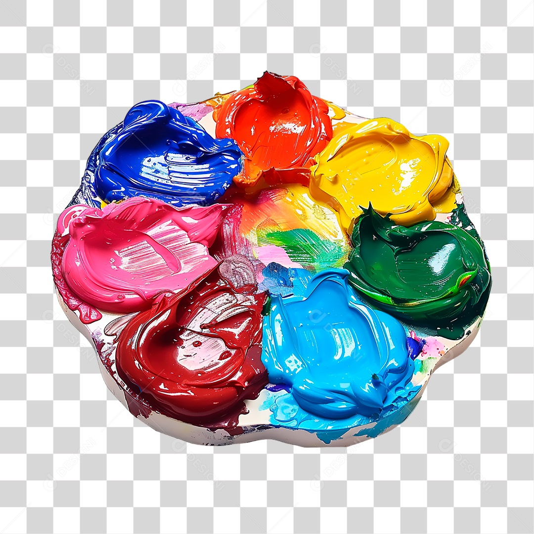 Paleta de Pintura PNG Transparente