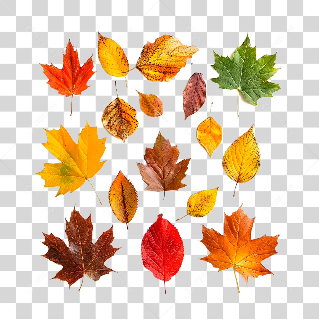 Folhas de Outono PNG Transparente