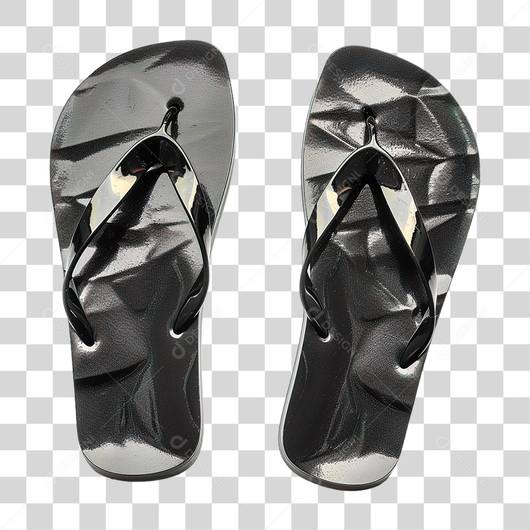 Chinela Preta PNG Transparente