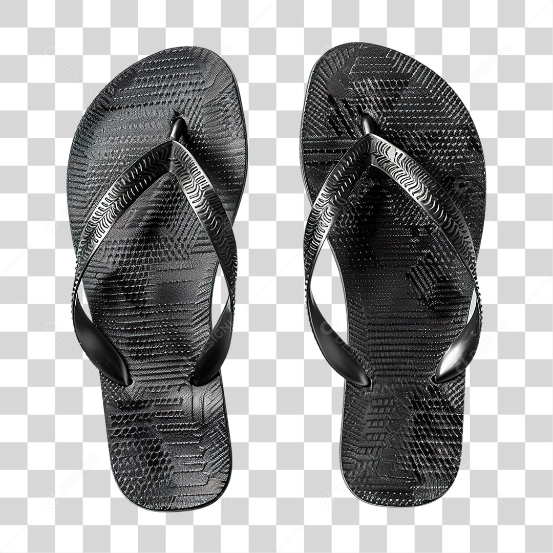 Chinela Preto PNG Transparente