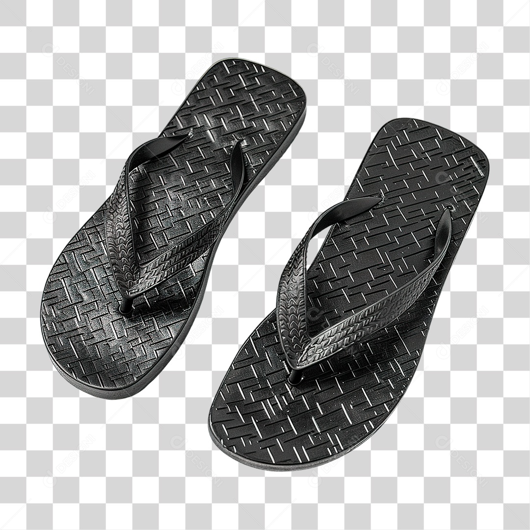 Chinela Preto PNG Transparente