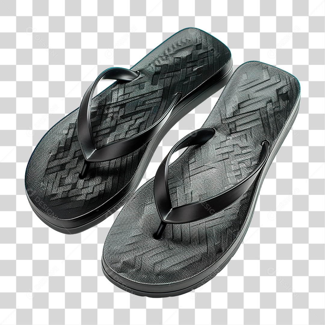 Chinela Preto PNG Transparente