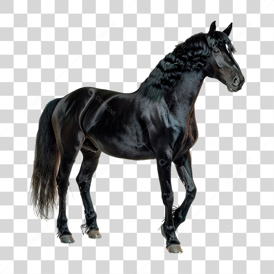Cavalo Preto PNG Transparente