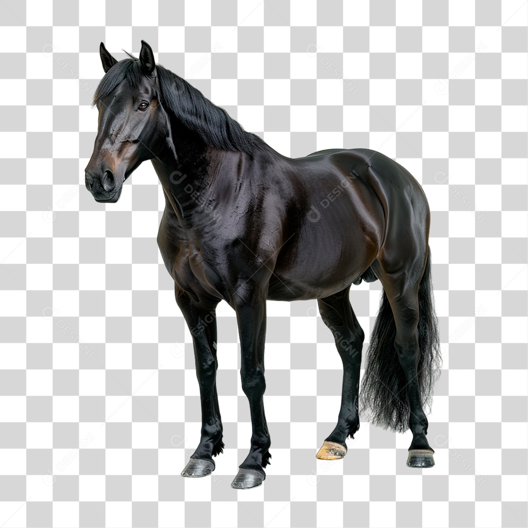 Cavalo Preto PNG Transparente