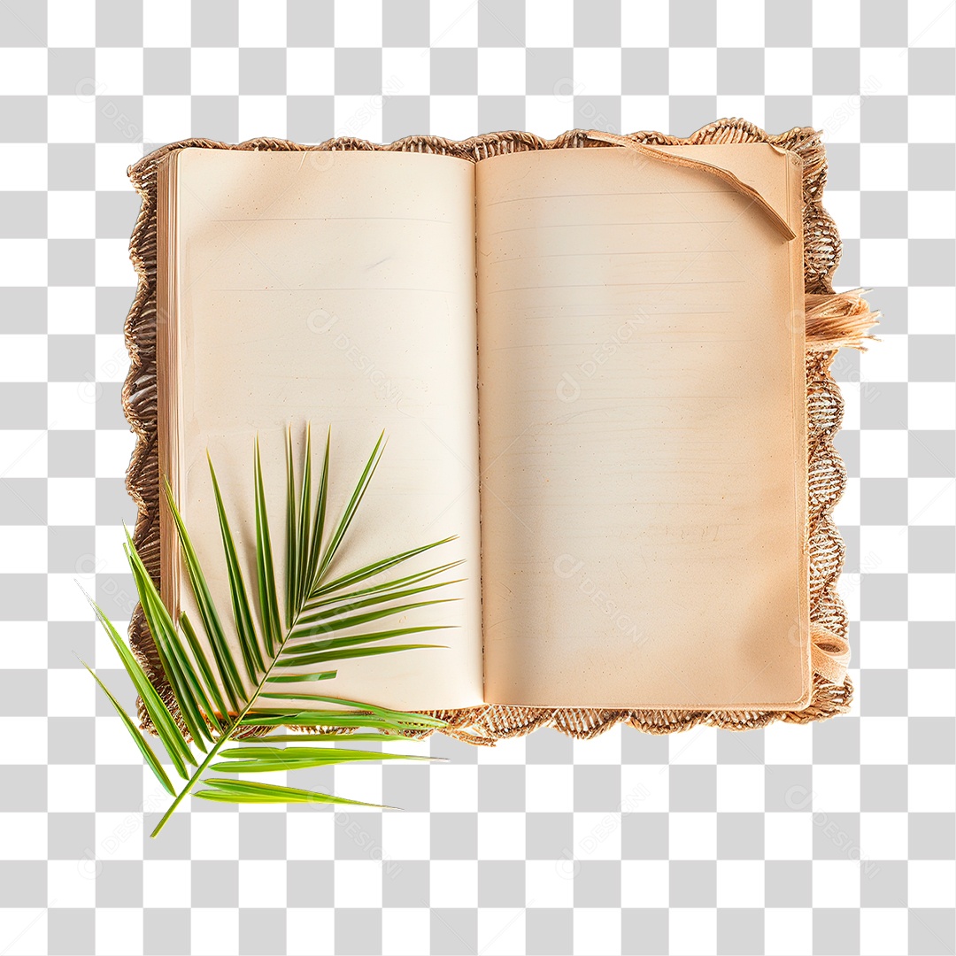 Caderno Aberto PNG Transparente